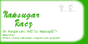 napsugar racz business card